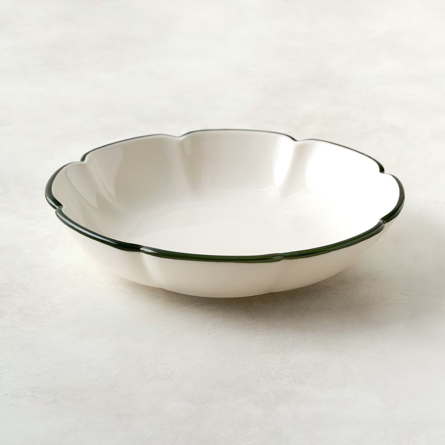 Green Luna Scalloped Pasta Bowl | Magnolia