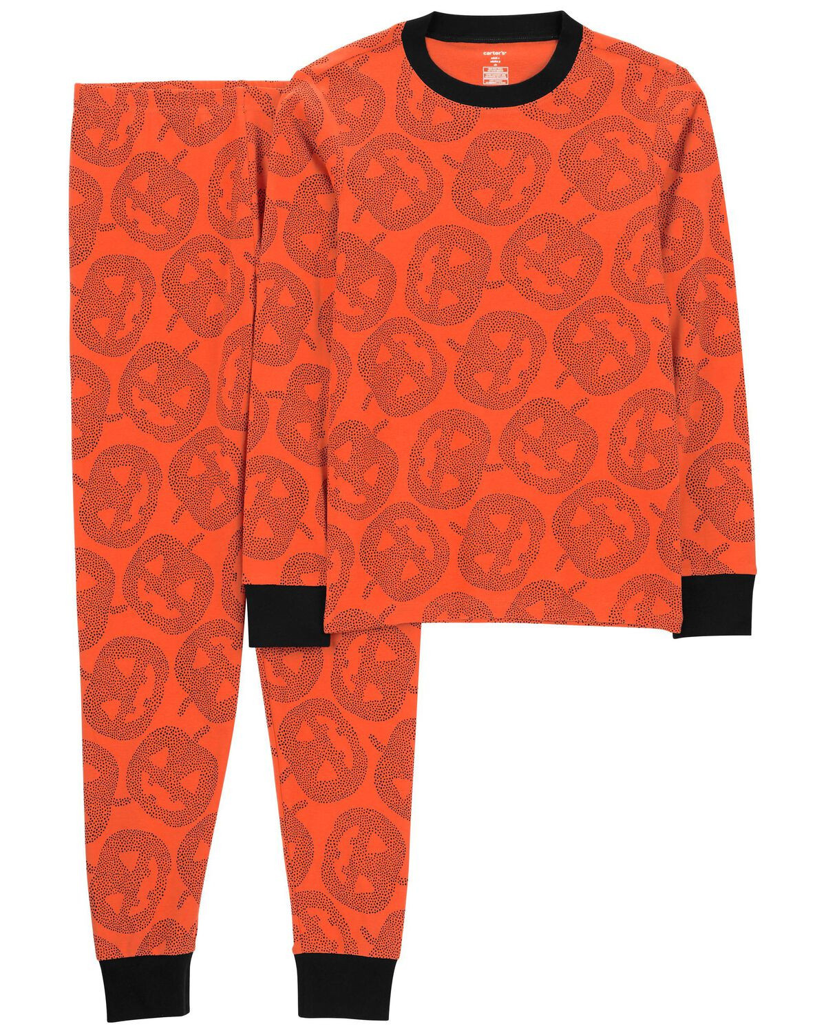 Orange Adult 2-Piece Halloween 100% Snug Fit Cotton Pajamas | carters.com | Carter's