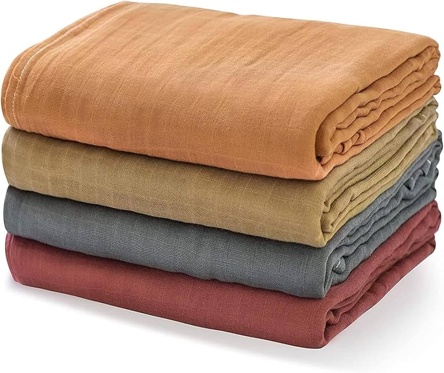 Momcozy Muslin Swaddle Blankets, Swaddle Blanket for Baby Boys and Girls, 4-Pack Breathable and S... | Amazon (US)