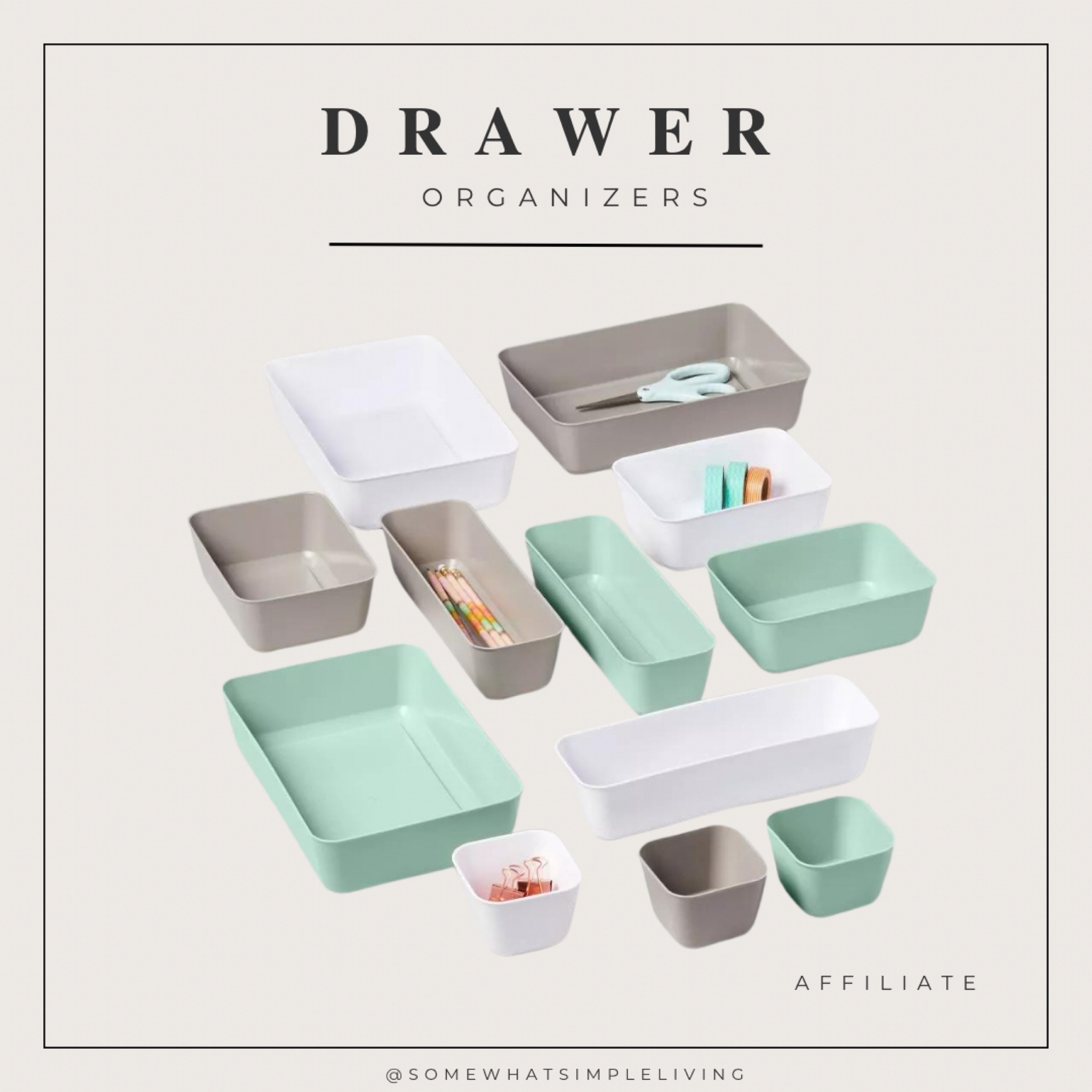 Favorite Target products to organize my junk drawer, bathrooms, and kitchen drawers. Each set is only $2, and there are 2,3, and 4 containers per set, depending on the size! 

#LTKhome