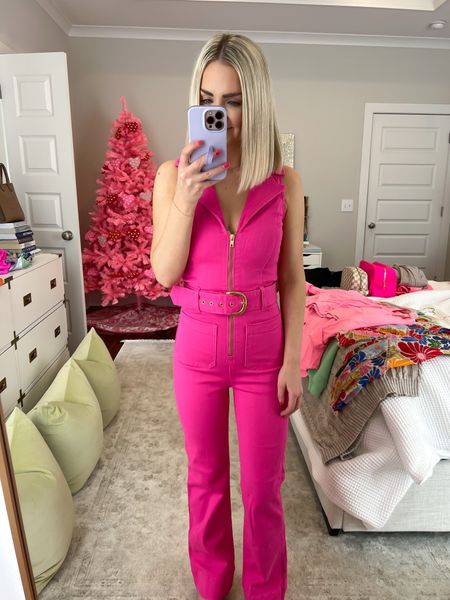 Pink jumpsuit / Jacksonville cropped jumpsuit / rodeo outfit /
Size: XS