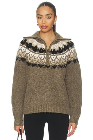 Joe's Jeans The Wells Fair Isle Sweater in Neutral Fair Isle from Revolve.com | Revolve Clothing (Global)