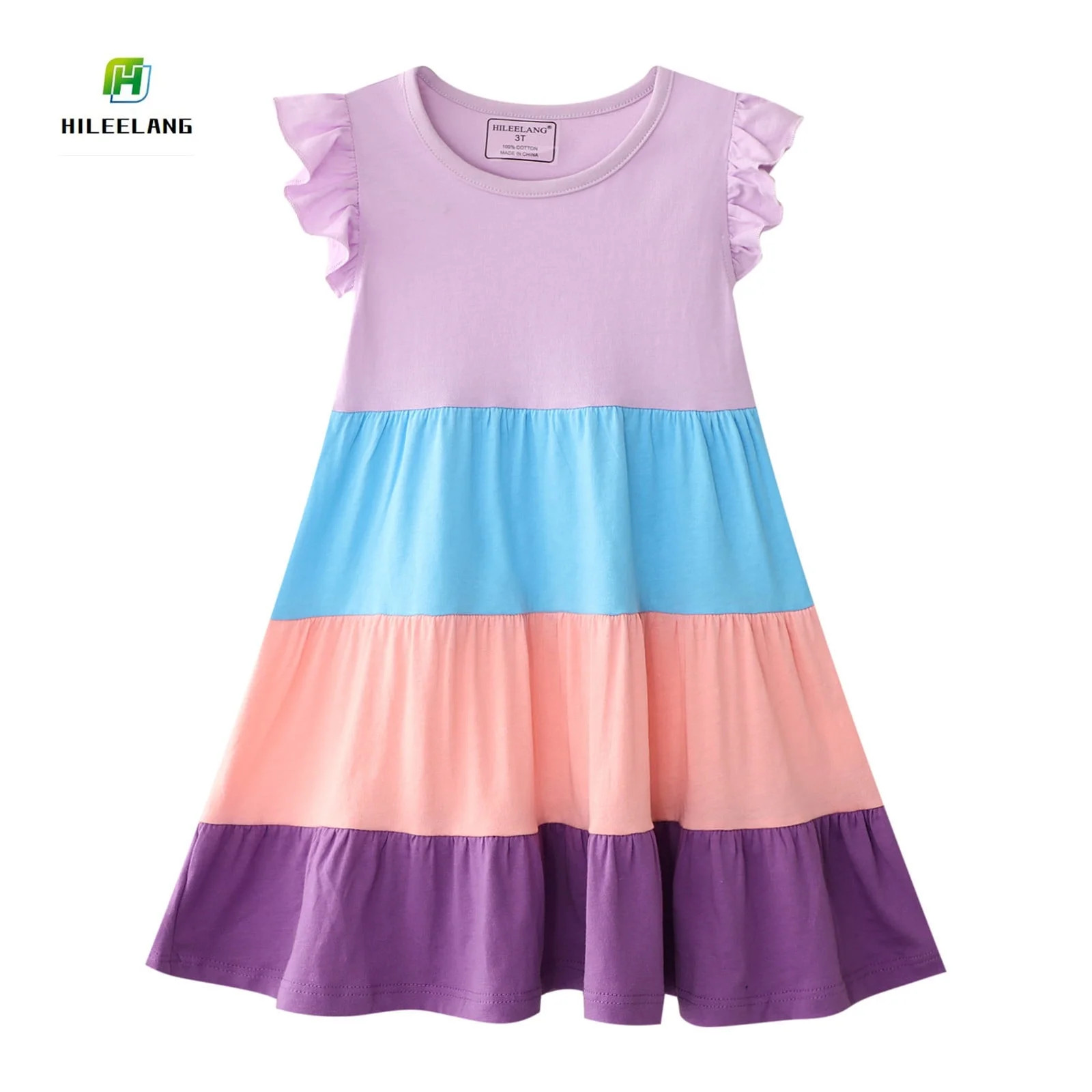 Little Girls Short Sleeve Dresses Easter Summer Cotton Casual Swing Twirly Sundress 2Y | Walmart (US)