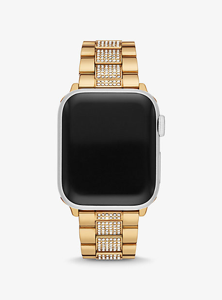 Pavé Gold-Tone Strap For Apple Watch® | Michael Kors US