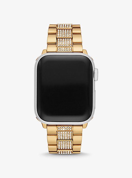 Pavé Gold-Tone Strap For Apple Watch® | Michael Kors US