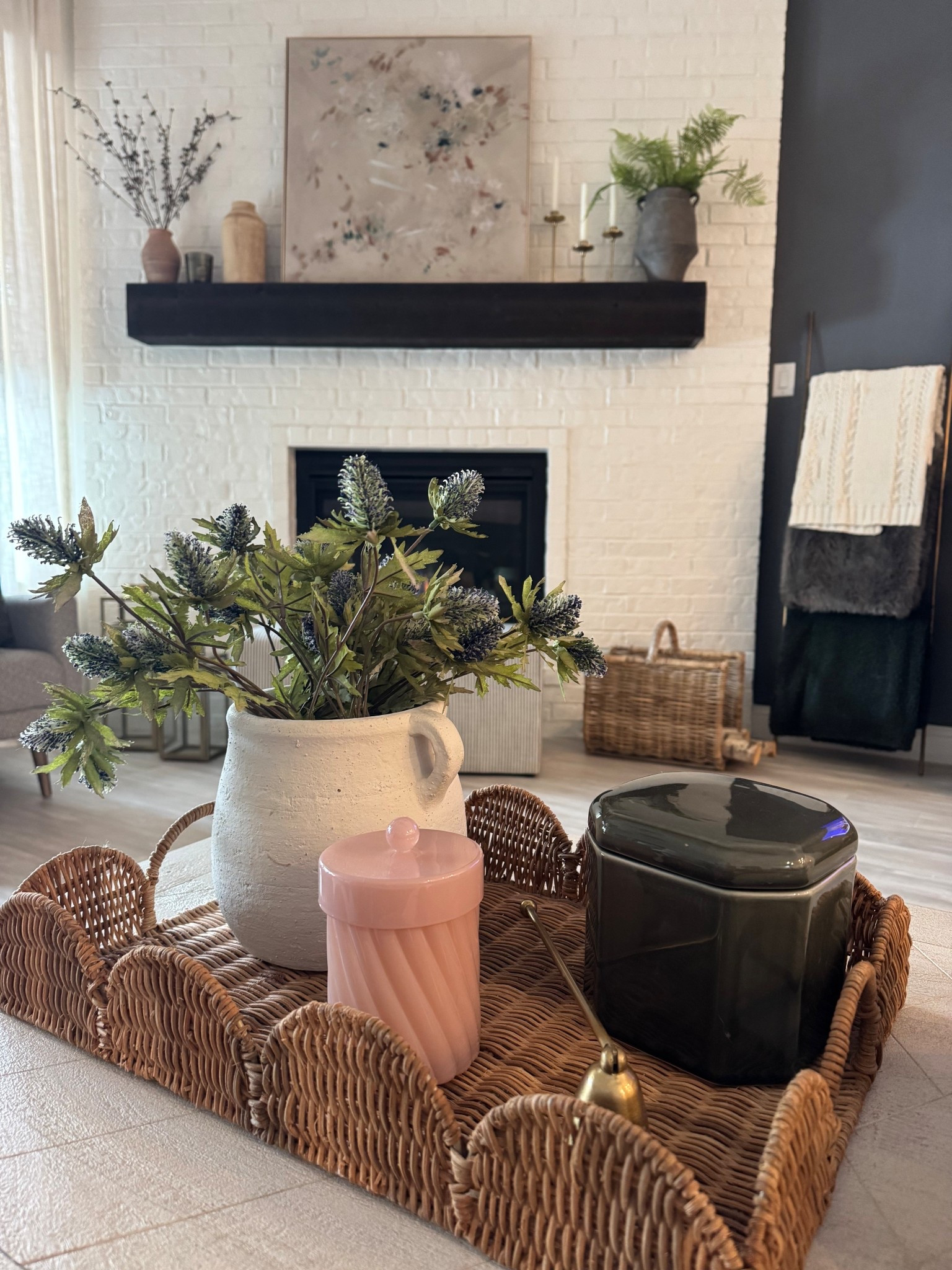 We might be iced in but these small touches of spring remind me that warmth is in my near future. I just couldn’t pass up a pink candle in such a beautiful glass container. @target 

#LTKdayinmylife #LTKSeasonal #LTKHome