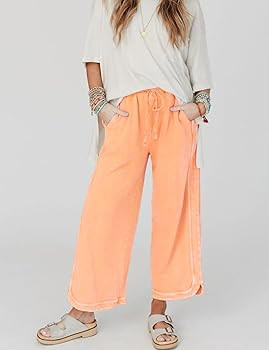 Women's Casual Wide Leg Pants High Waist Drawstring Sweatpants Baggy Athletic Trousers with Pocke... | Amazon (US)