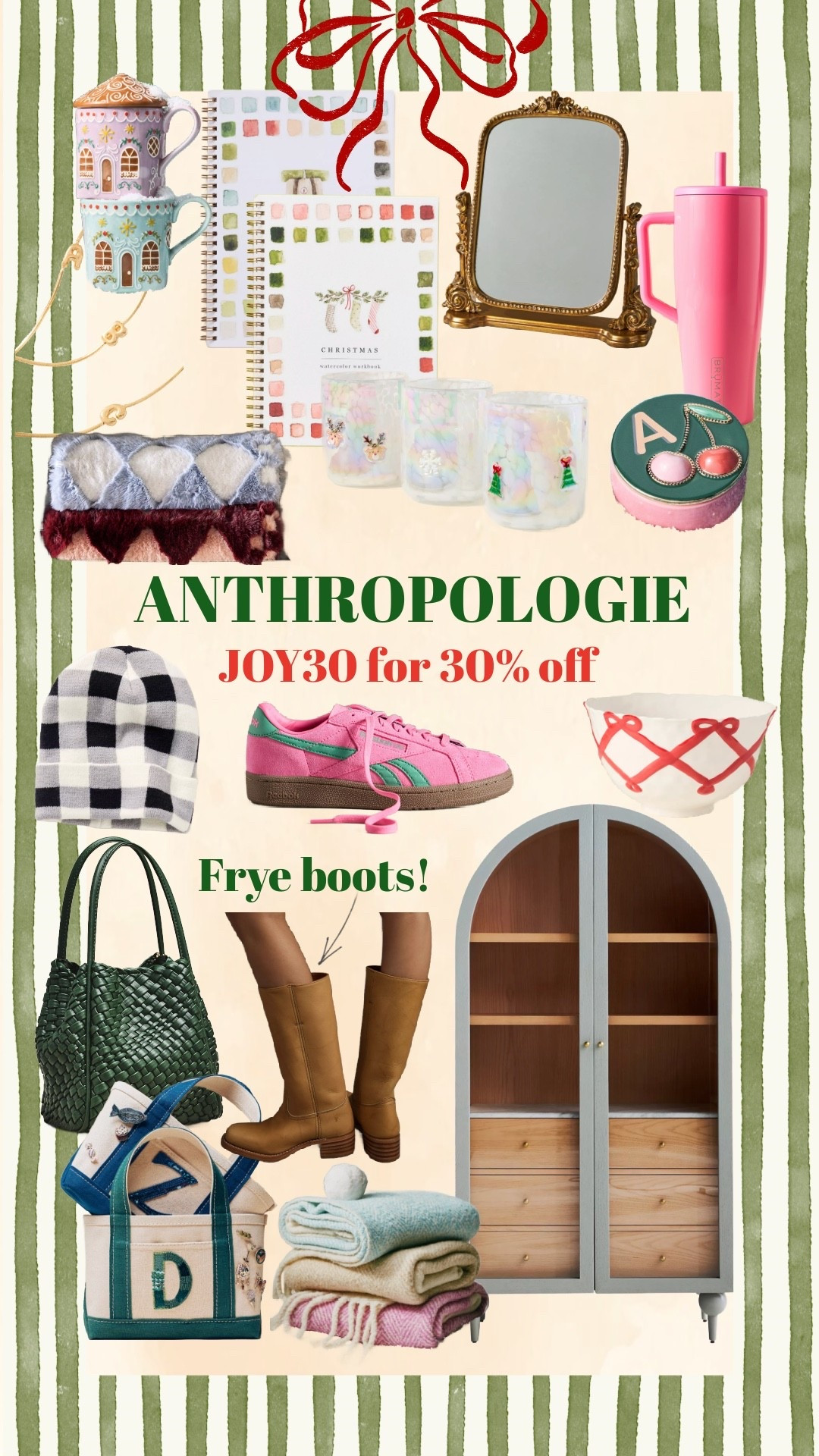 Use JOY30 for 30% Anthro!!  

So many great gift ideas. And Frye boots are even included in the sale 👏🏻👏🏻 now is the time to splurge on what you’ve been wanting from Anthropologie! 

#LTKGiftGuide #LTKHoliday #LTKCyberWeek