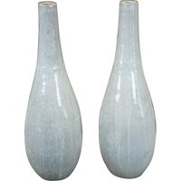 Pair Of 2 Gray Ceramic Modern Drip Glaze Tall Floor Vases 42 | Etsy (US)