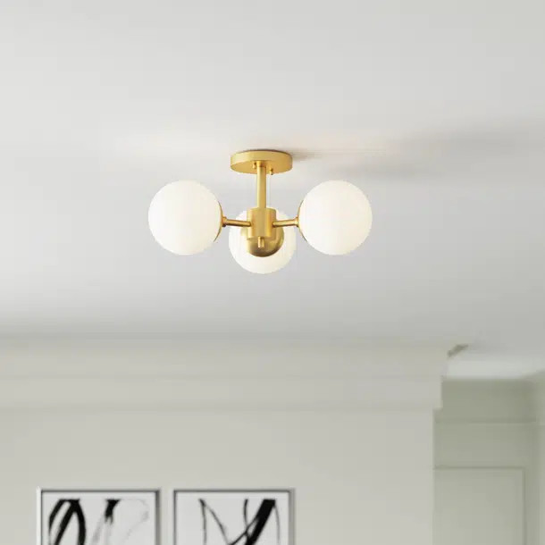 Chestertown Glass Semi Flush Mount | Wayfair North America