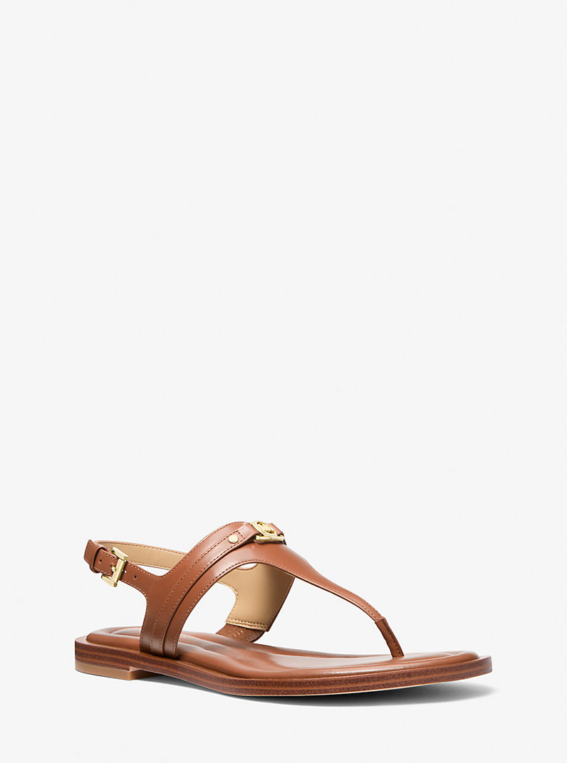 Mandy Leather T-Strap Sandal | Michael Kors US
