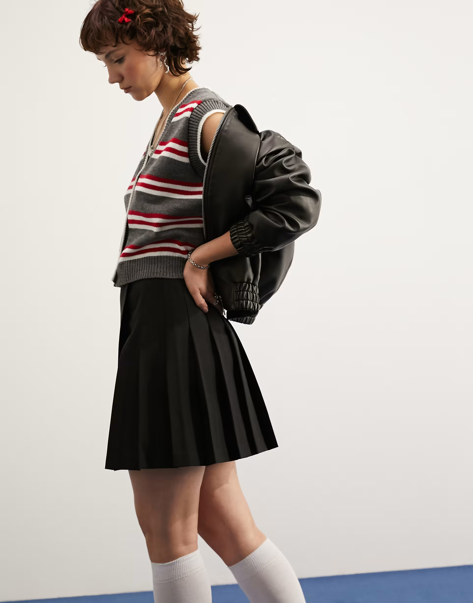 ASOS DESIGN pleated mini skirt in black | ASOS (Global)