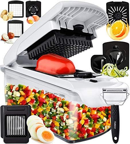 Fullstar 9-in-1 Deluxe Vegetable Chopper Kitchen Gifts | Onion Chopper & Dicer | Peeler, Spiralizer, | Amazon (US)