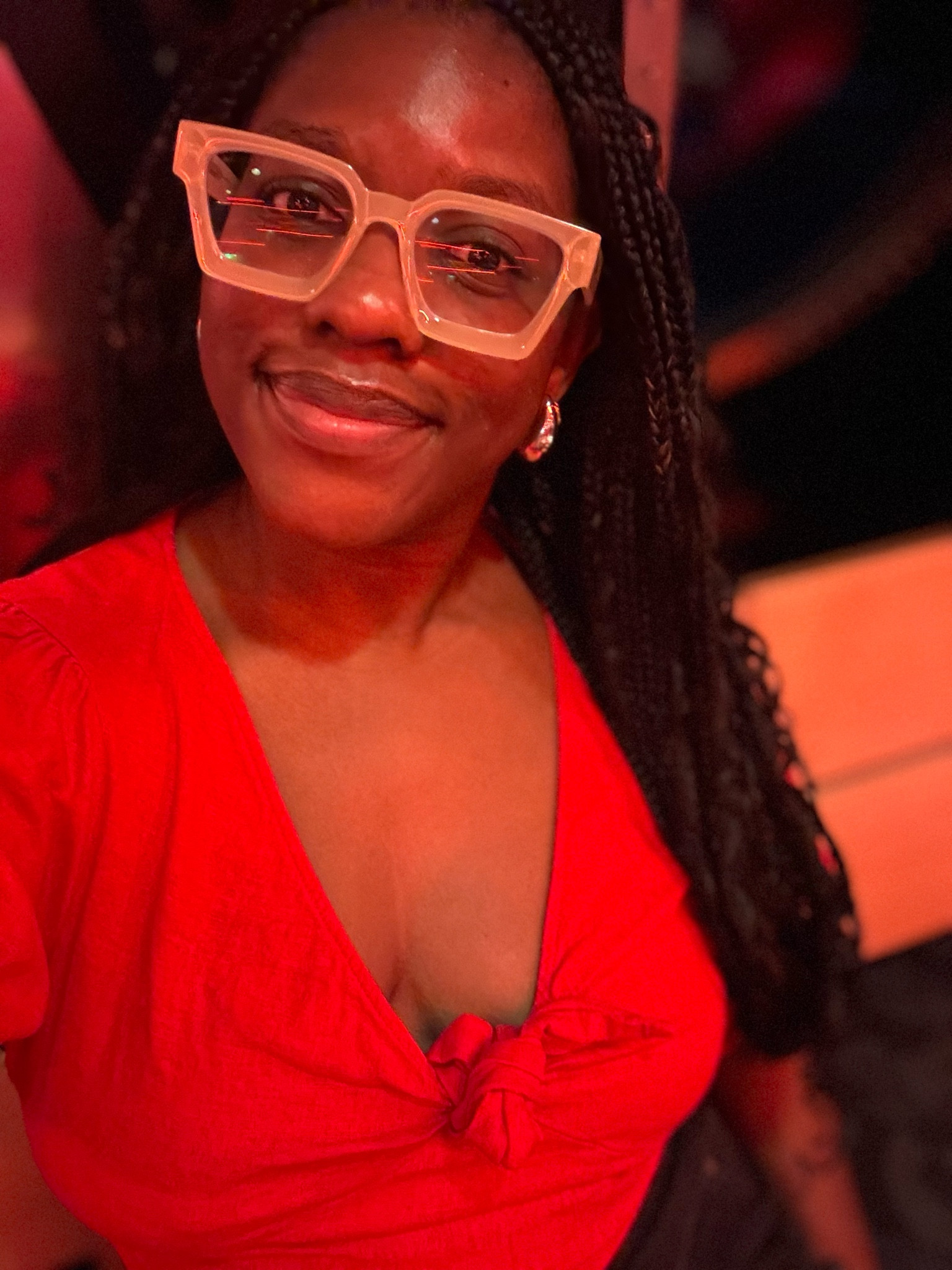 Rectangle glasses x Bottega drop earrings dupe 