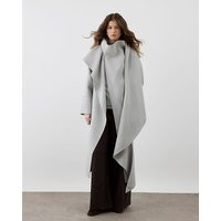 River Island Womens Ri Studio Grey Handmade Blanket Coat | River Island UK & IE