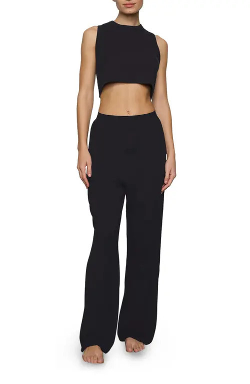 SKIMS Boyfriend Loose Pants in Onyx at Nordstrom, Size 2 X | Nordstrom