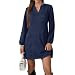 Jayscreate Women's Pocket Long Sleeve Fall Winter Short Suede Mini Dress | Amazon (US)