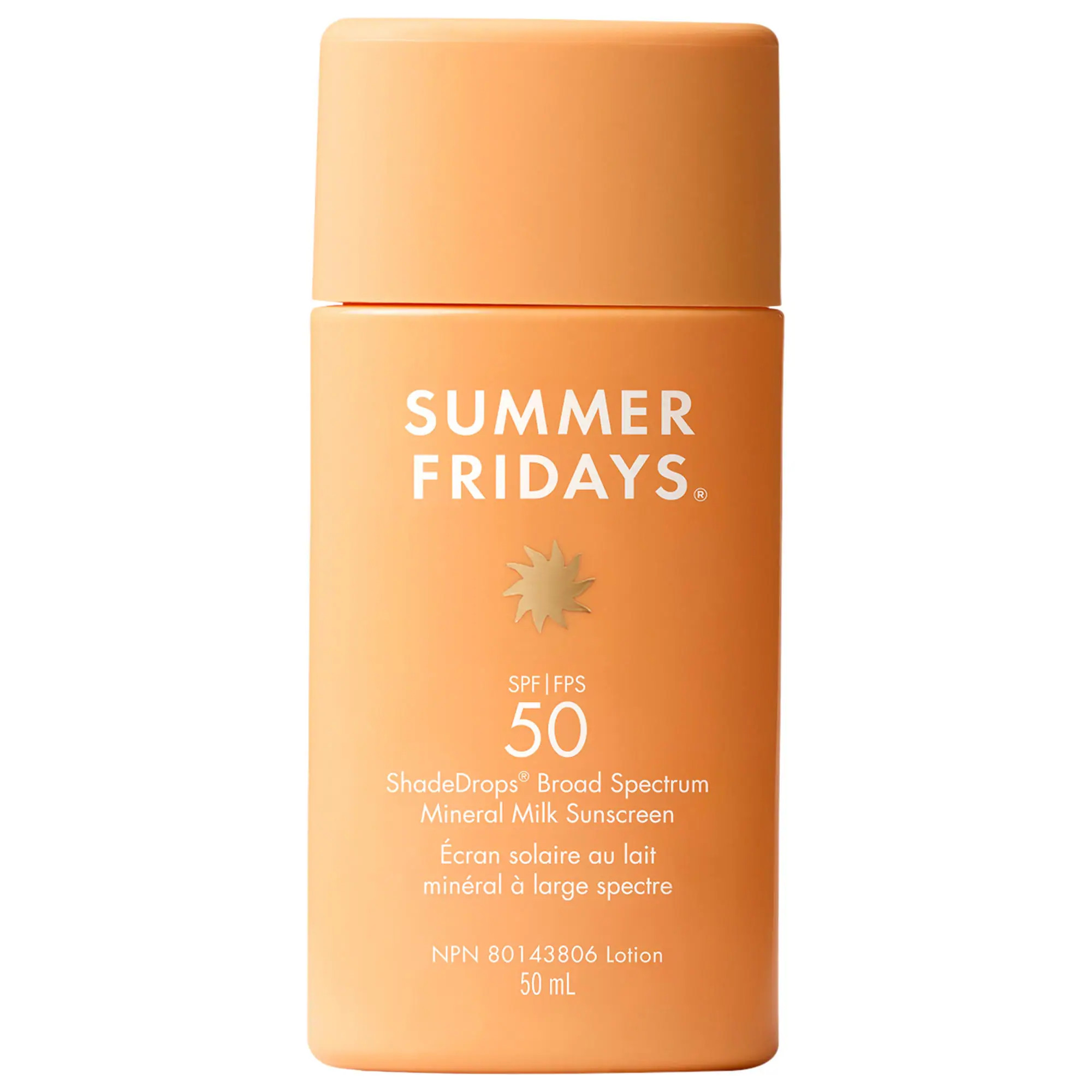 Summer Fridays Lait-écran solaire minéral quotidien à large spectre FPS 50 ShadeDrops 1.7 oz/50 ml | Sephora (CA)