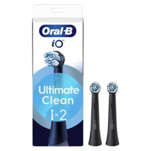 Oral-B iO Ultimate Clean Black Toothbrush Heads 2 Pack | Boots.com