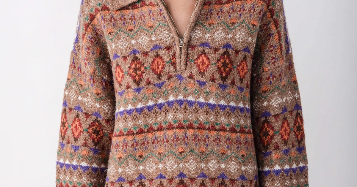 By Together Luciane Fair Isle Sweater | Social Threads