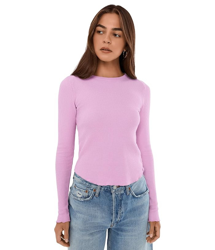Free People Easy Does It T-Shirts Women's Clothing Tender Peach : MD (Women's 8-10), Cotton/Spandex | Zappos.com