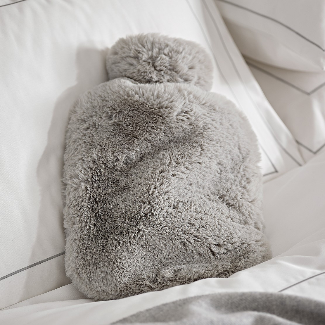 Super Soft Faux-Fur Hot-Water Bottle | The White Company (UK)