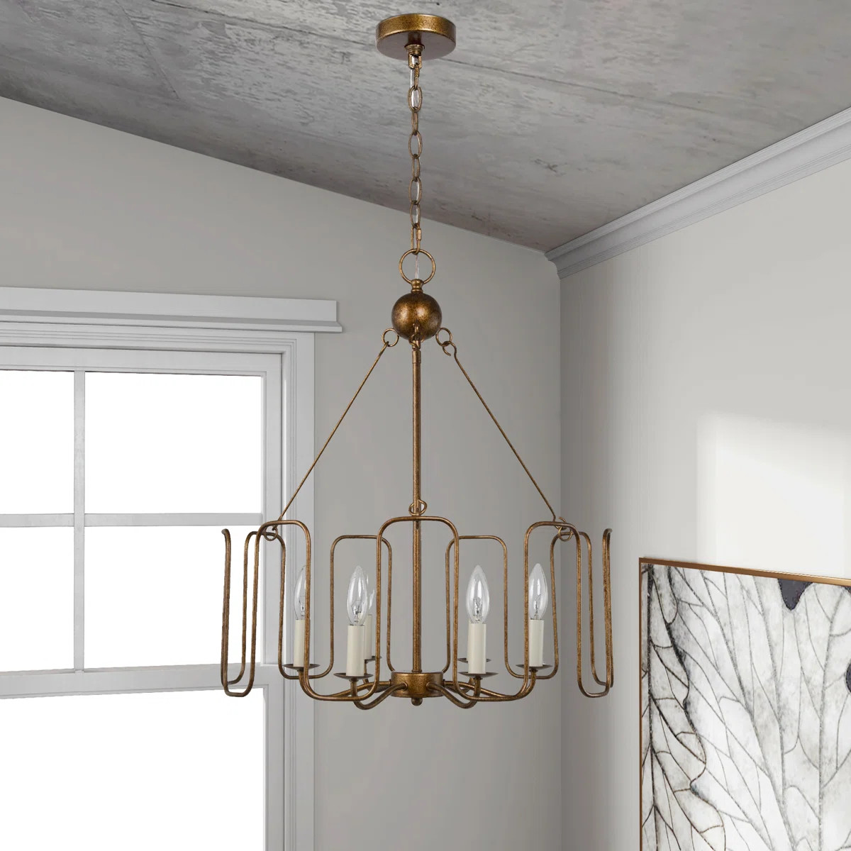 Parmer  6-Light Mid Century  Drum Chandelier | Wayfair North America