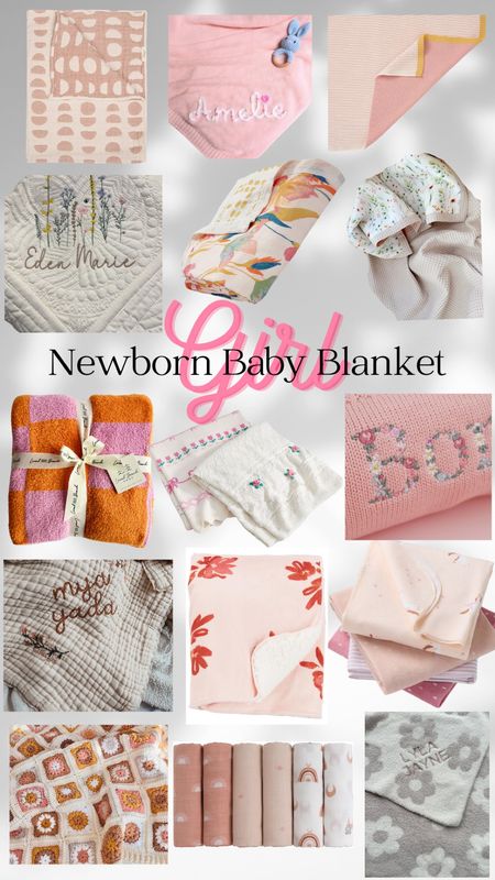 Newborn blanket - newborn blanket for girls - girl, baby shower gift - baby shower registry for girl items - personalized, baby shower gifts - personalized newborn gifts - personalized newborn guest

#LTKbump #LTKGiftGuide #LTKbaby