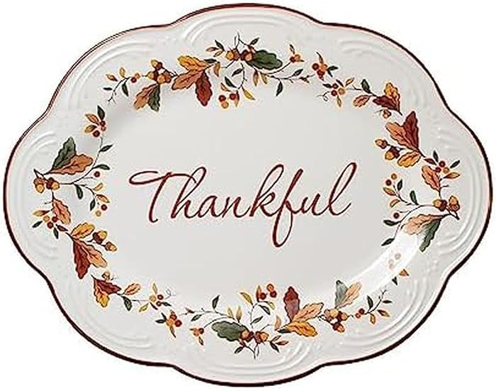 Pfaltzgraff Autumn Berry Small Oval Platter, 10.5 inches, Cream | Amazon (US)
