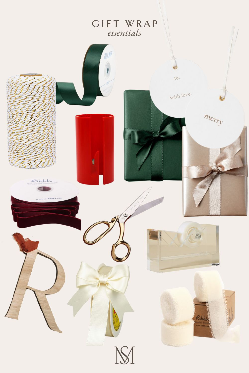 gift wrap essentials, matte christmas wrapping paper, holiday wrapping paper, satin ribbon, brass scissors, fabric scissors, gift wrap cutter, gift tags, anthropologie tape dispenser, velvet ribbon 

 #LTKGiftGuide #LTKHoliday #LTKSeasonal