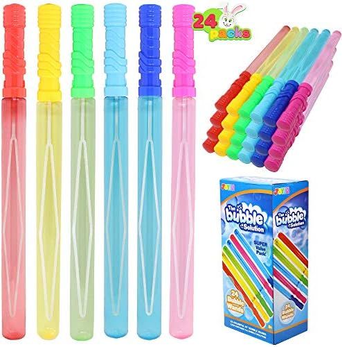 JOYIN 24 Pack 14’’ Big Bubble Wands Bulk (2 Dozen) for Summer Toy, Outdoor / Indoor Activity ... | Amazon (US)