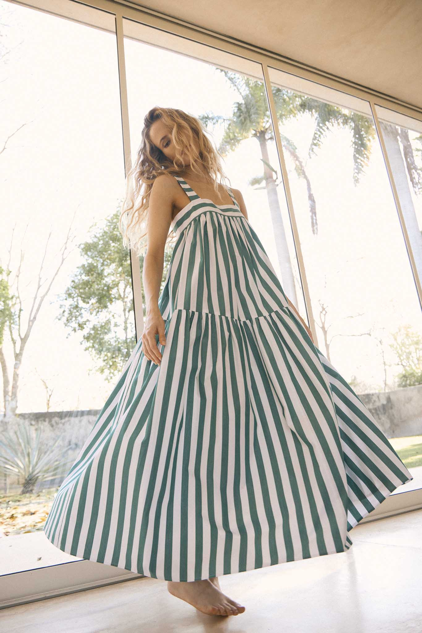 Tula Dress | Striped Maxi | Hunter Bell | Hunter Bell