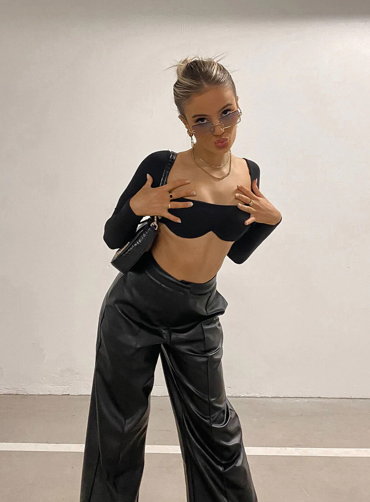 Becca Long Sleeve Crop Top | Princess Polly US