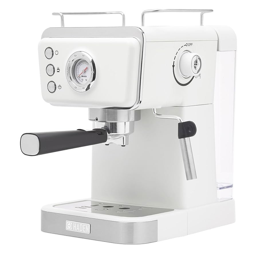HADEN Barista Brew Espresso Coffee Machine, Stainless Steel Espresso Maker with Milk Frother and ... | Amazon (US)