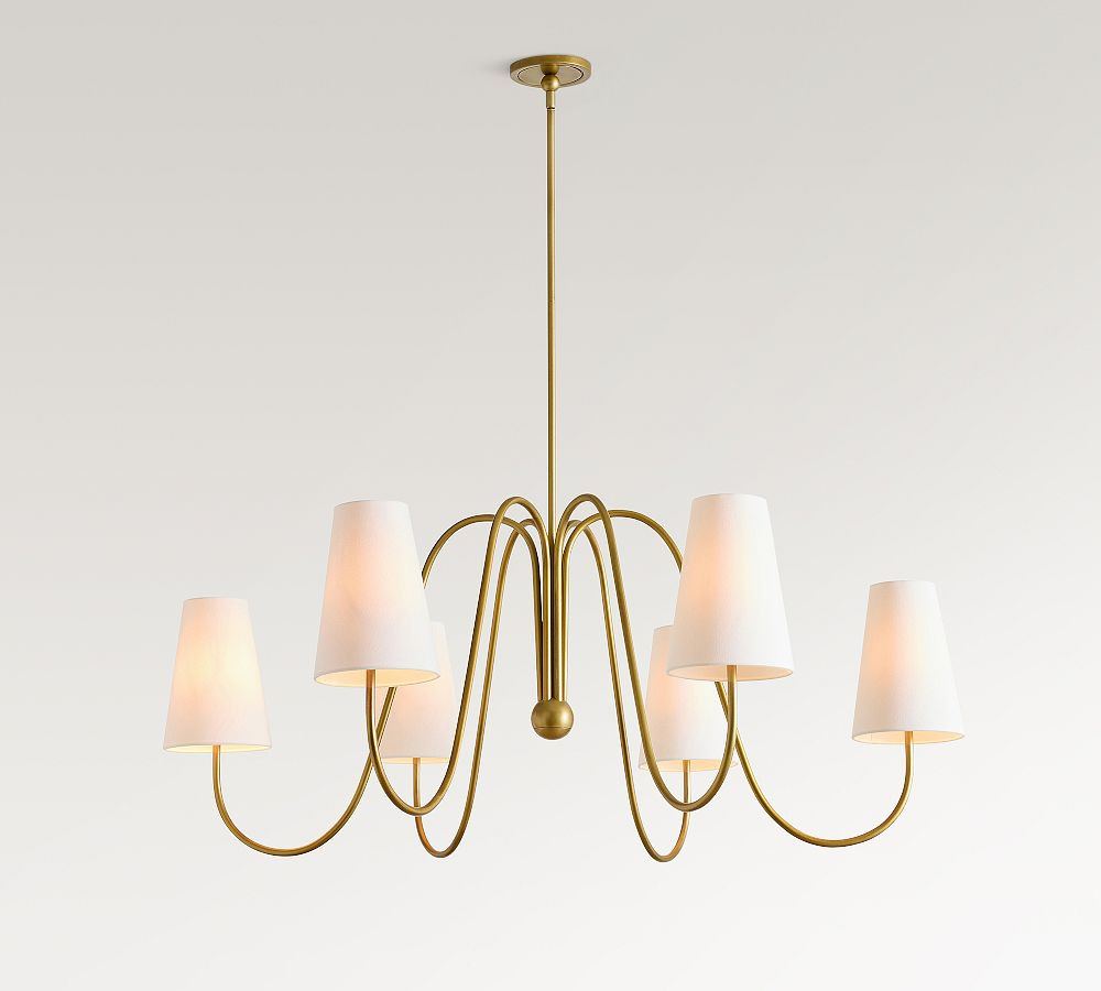 Palmer Metal Round Chandelier (49"-60") | Pottery Barn (US)