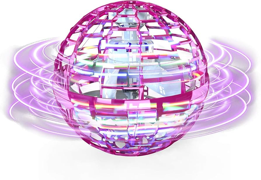 Pink Flying Orb Ball,Cool Gadgets LED Light Up Fidget Spinner,Hand Operated Drones for Kids Glow ... | Amazon (US)