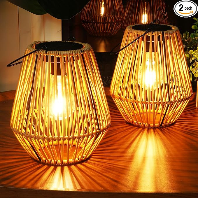 Homemory Solar Lanterns Outdoor Waterproof Hanging Lights, Outside Solar Lamp Decorative for Gard... | Amazon (US)