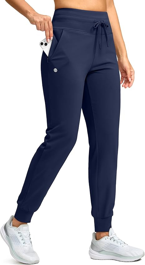 G Gradual Women's Fleece Lined Joggers 28"/30"/32" High Waisted Sweatpants Water Resistant Therma... | Amazon (US)