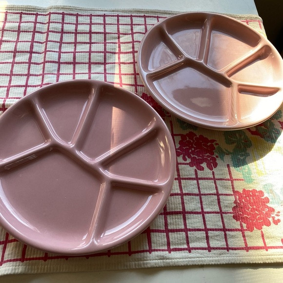 William Sonoma Pink Divided Plates Fondue Dessert Kids Appetizers 8” | Poshmark