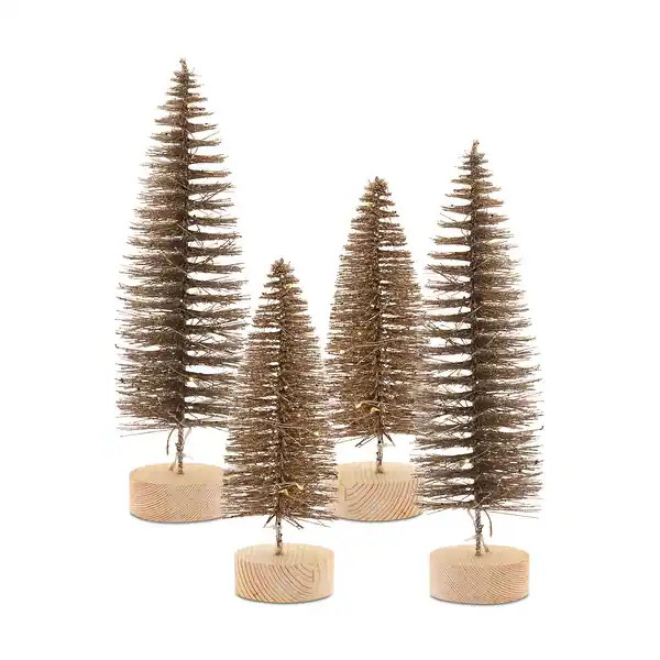 Bottle Brush Tree w/ LED Lights (Set of 4) - Bed Bath & Beyond - 36612252 | Bed Bath & Beyond