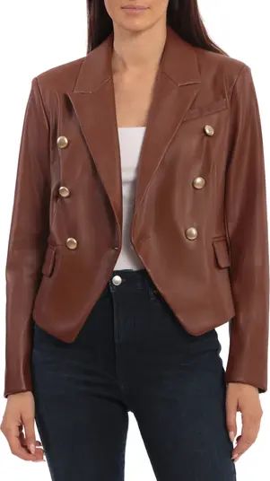 Double Breasted Faux Leather Blazer | Nordstrom Rack