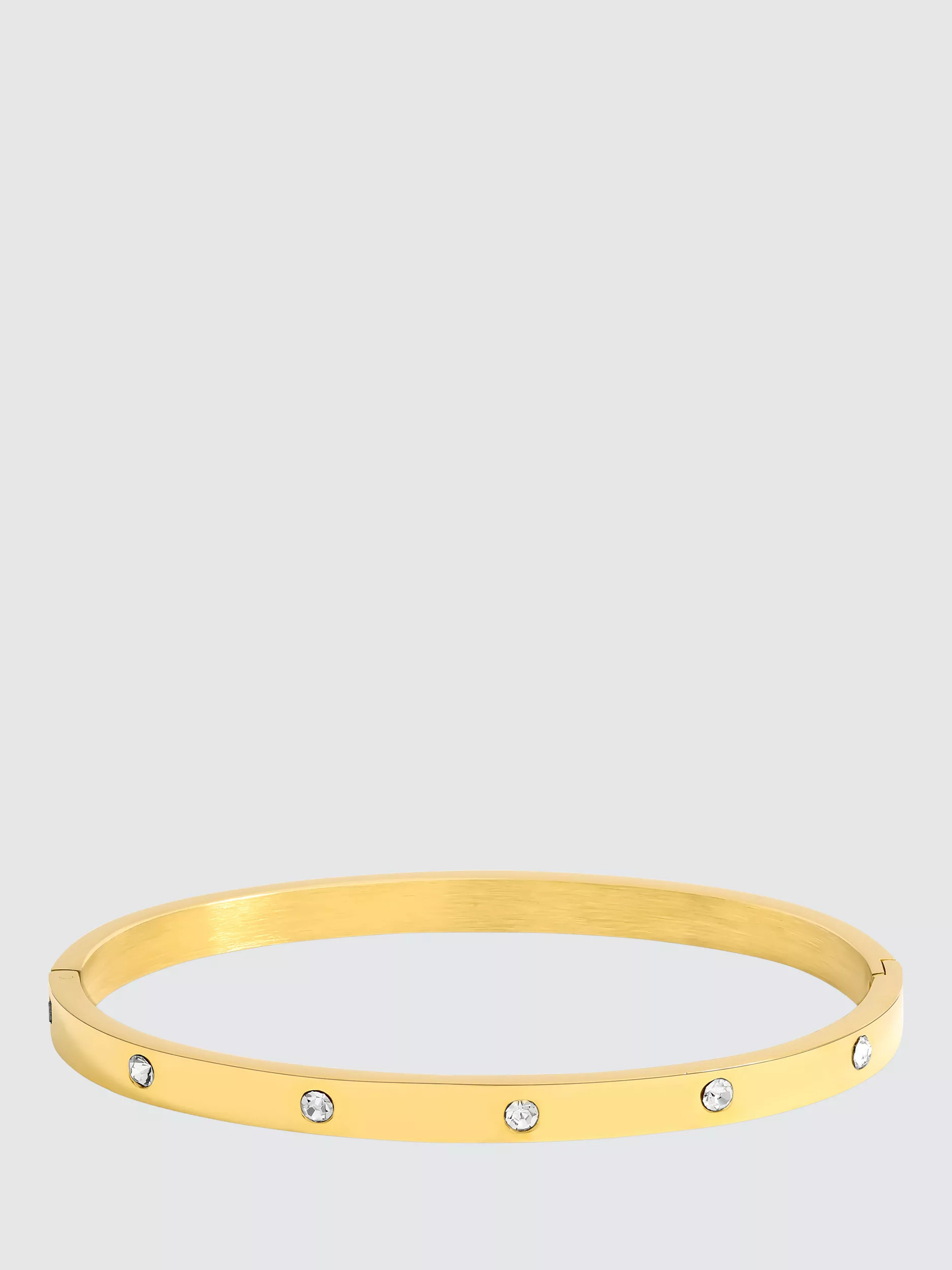 Jon Richard Waterproof Polished Crystal Bangle, Gold | John Lewis (UK)