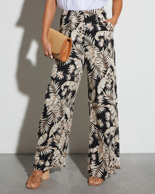 Bethany Wide Leg Printed Pants | VICI