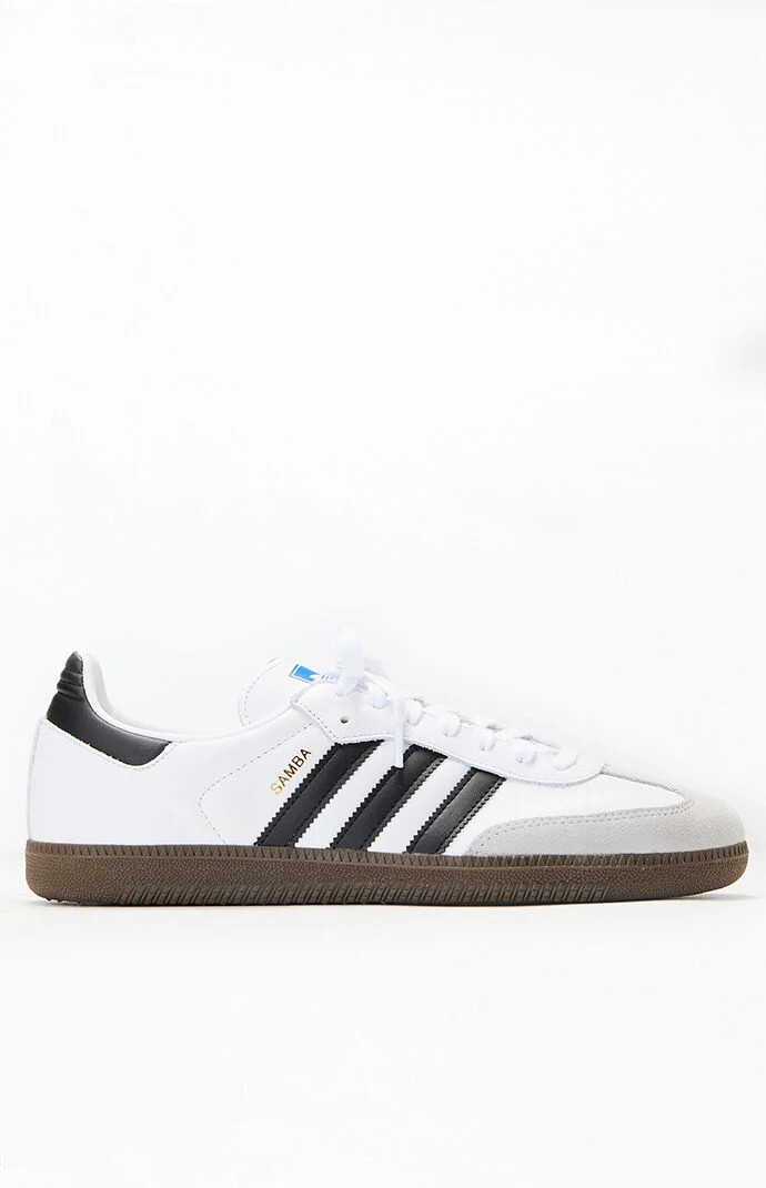 Adidas White & Black Samba OG Shoes in White/Black - Size 11.5 | PacSun