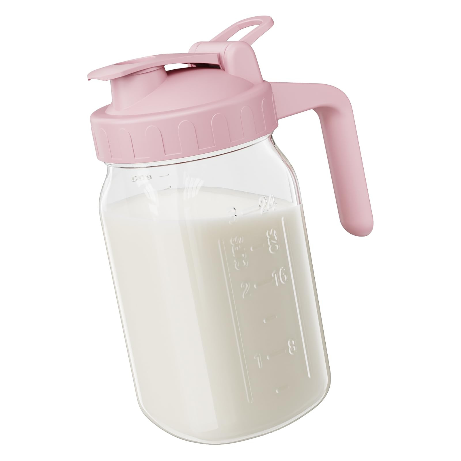 Breast Milk Pitcher Jug - 32 oz Glass Mason Jar Airtight Pitcher with Pour Spout Handle for Breas... | Amazon (US)