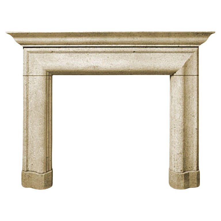 The Bolection B: A Classical Stone Fireplace Profile With Shelf And Plinths | 1stDibs