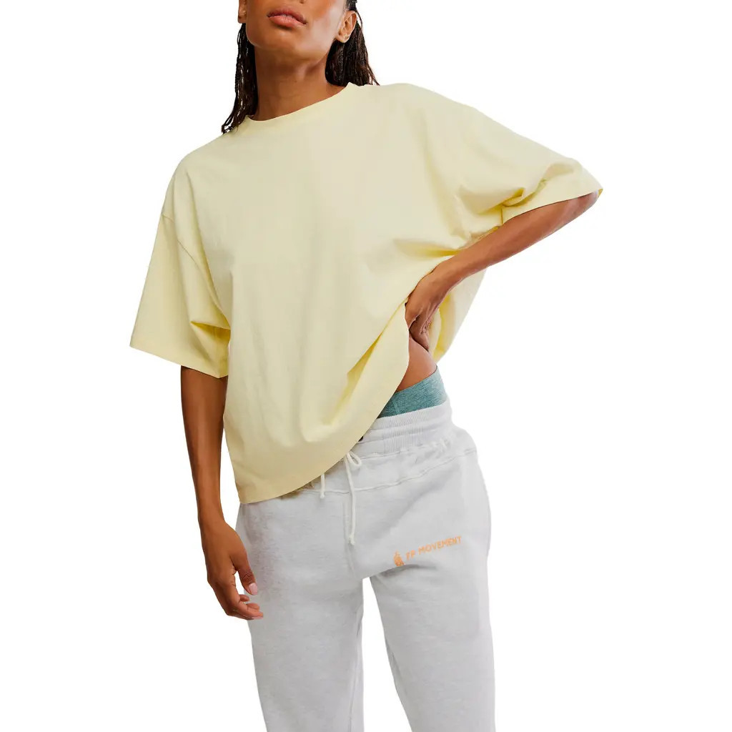 Free People FP Movement Tackle Cotton T-Shirt in Sunlit Yellow at Nordstrom, Size Medium | Nordstrom