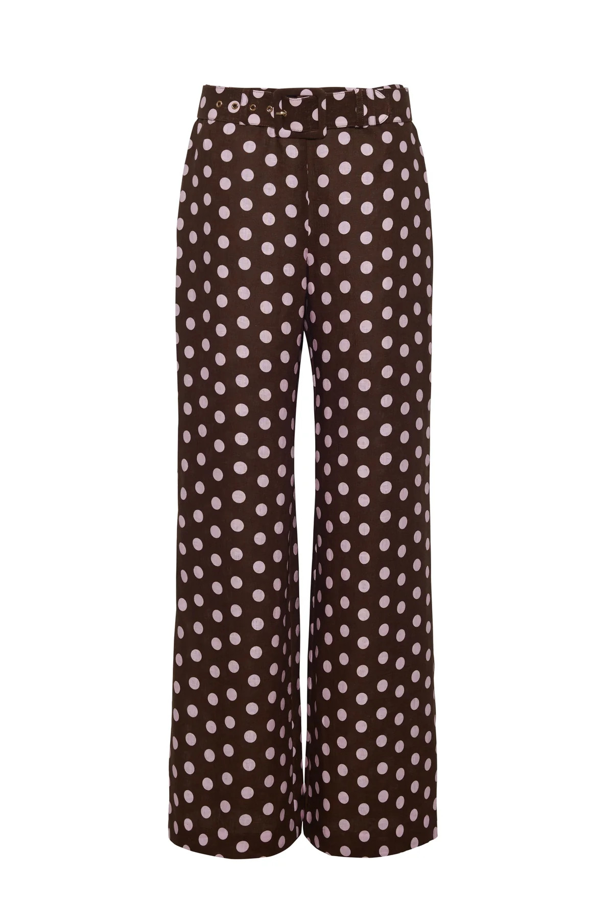 Mayflower Pants in Joelle Dot Brown | Over The Moon