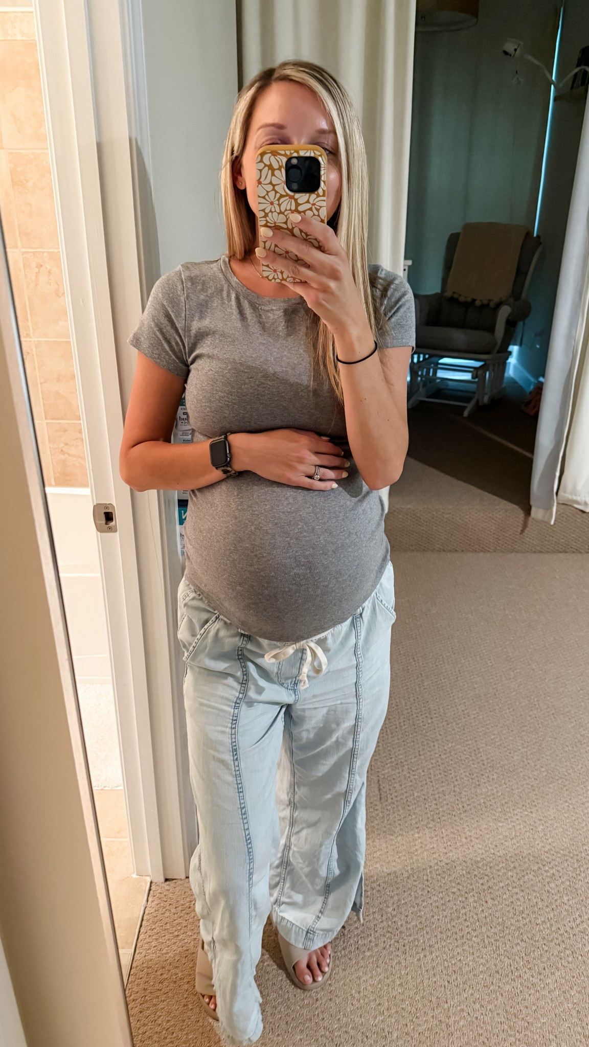 Sized up in the pants to M for pregnancy