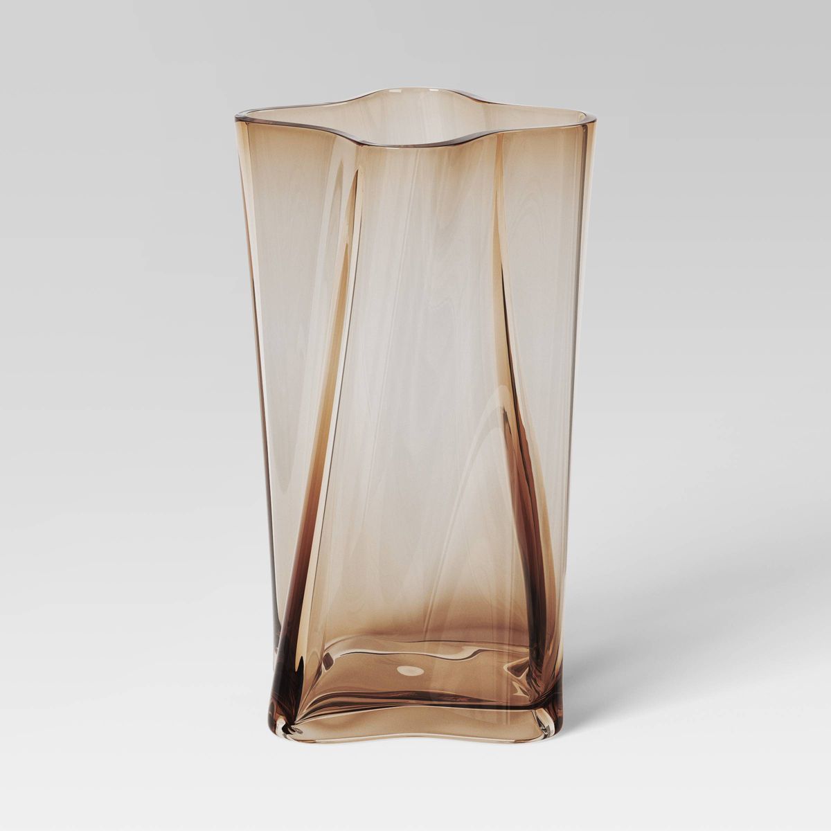 Large Shaped Glass Vase Brown - Threshold™ | Target